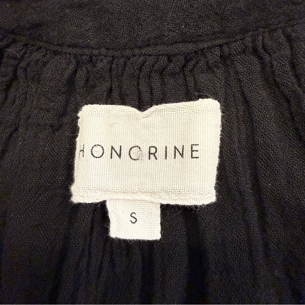 Honorine Paola Dress Cotton Gauze Coverup Black Oversized Womens Small - Picture 2 of 10